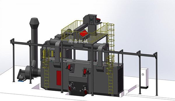 3D 懸掛式拋丸機(jī)圖